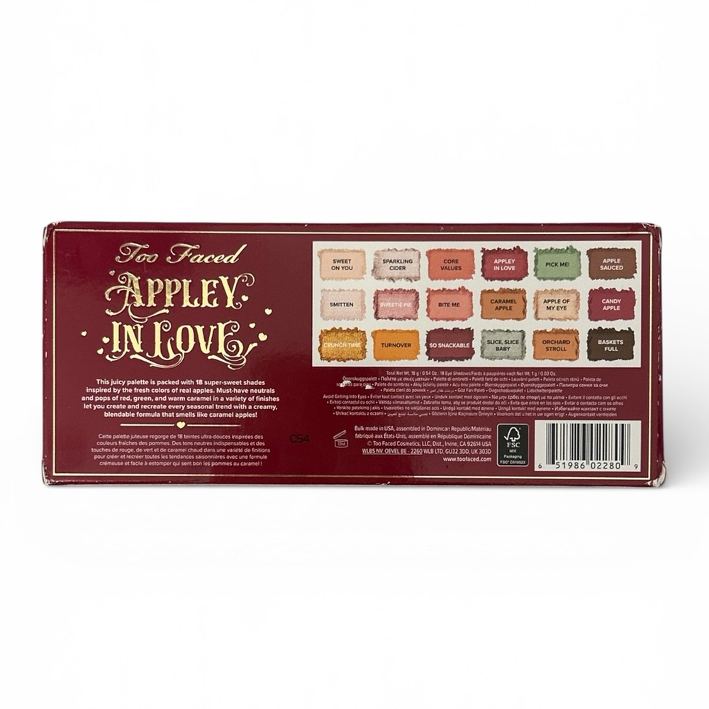 SOLD - Too Faced Appley In Love Eyeshadow Palette - Limited Edition - NEW in Box - Picture 5 of 7